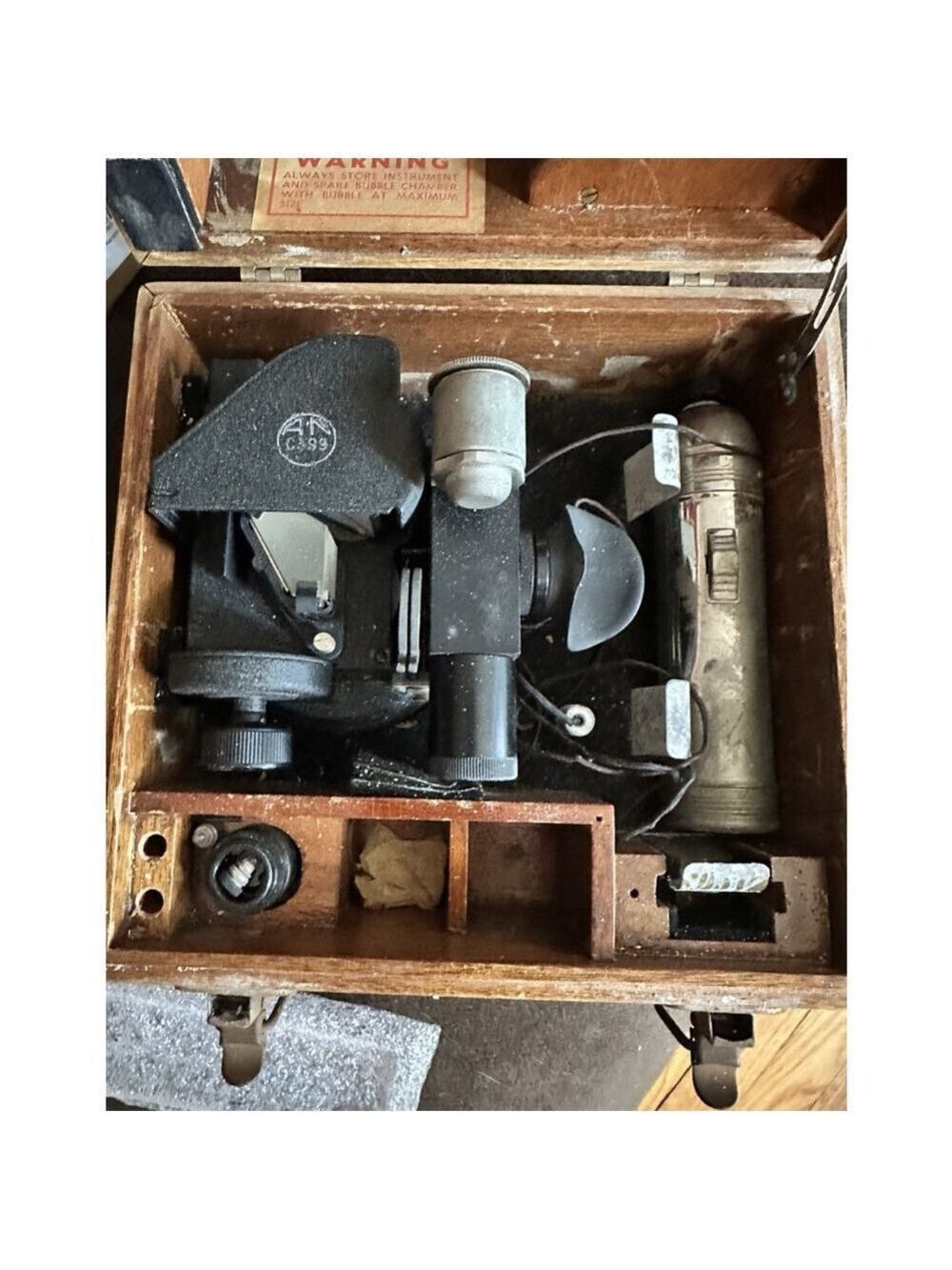 WWII U.S. Army Air Forces Aircraft British RAF Sextant AN-C-99 W/Box